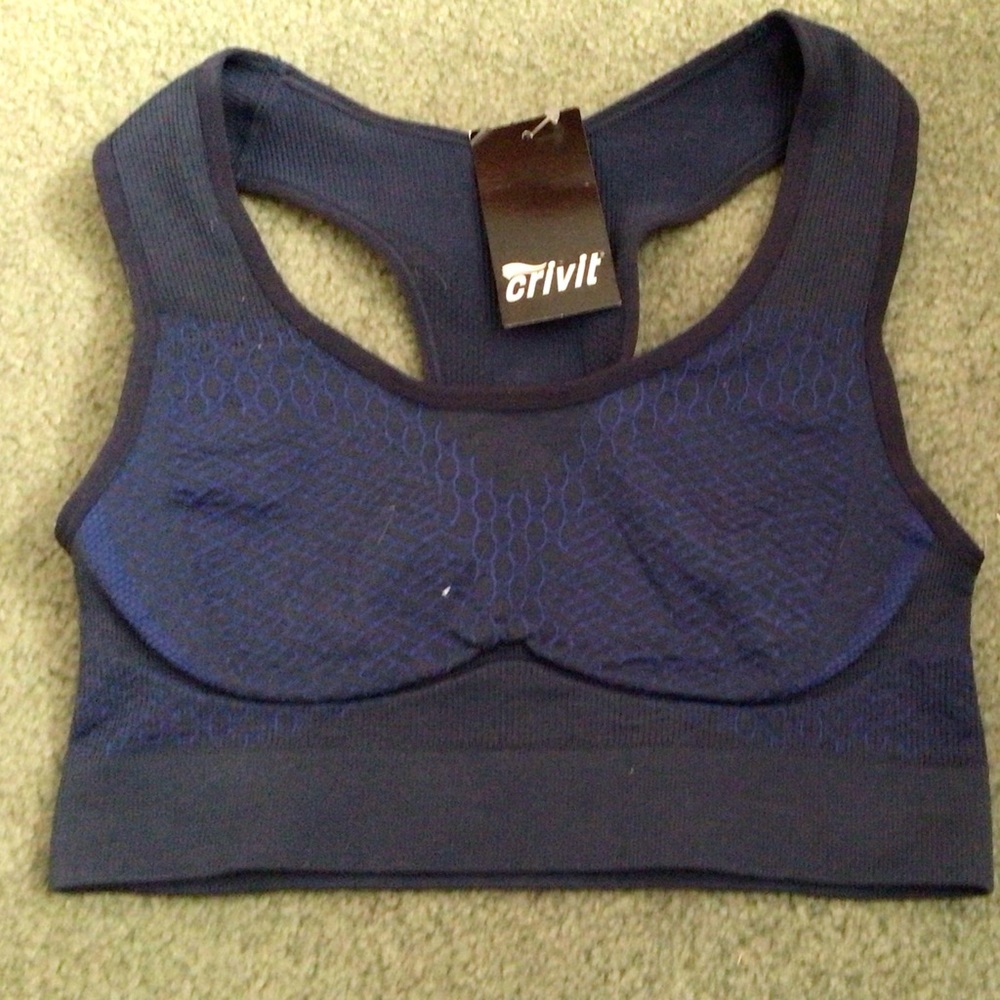 NWT Crivit Dark Blue Sports Bra